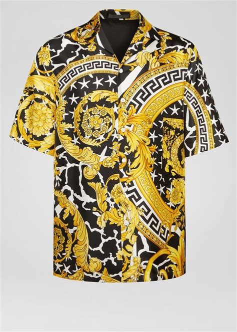 versace men's short sleeve shirts|1st copy Versace shirt men.